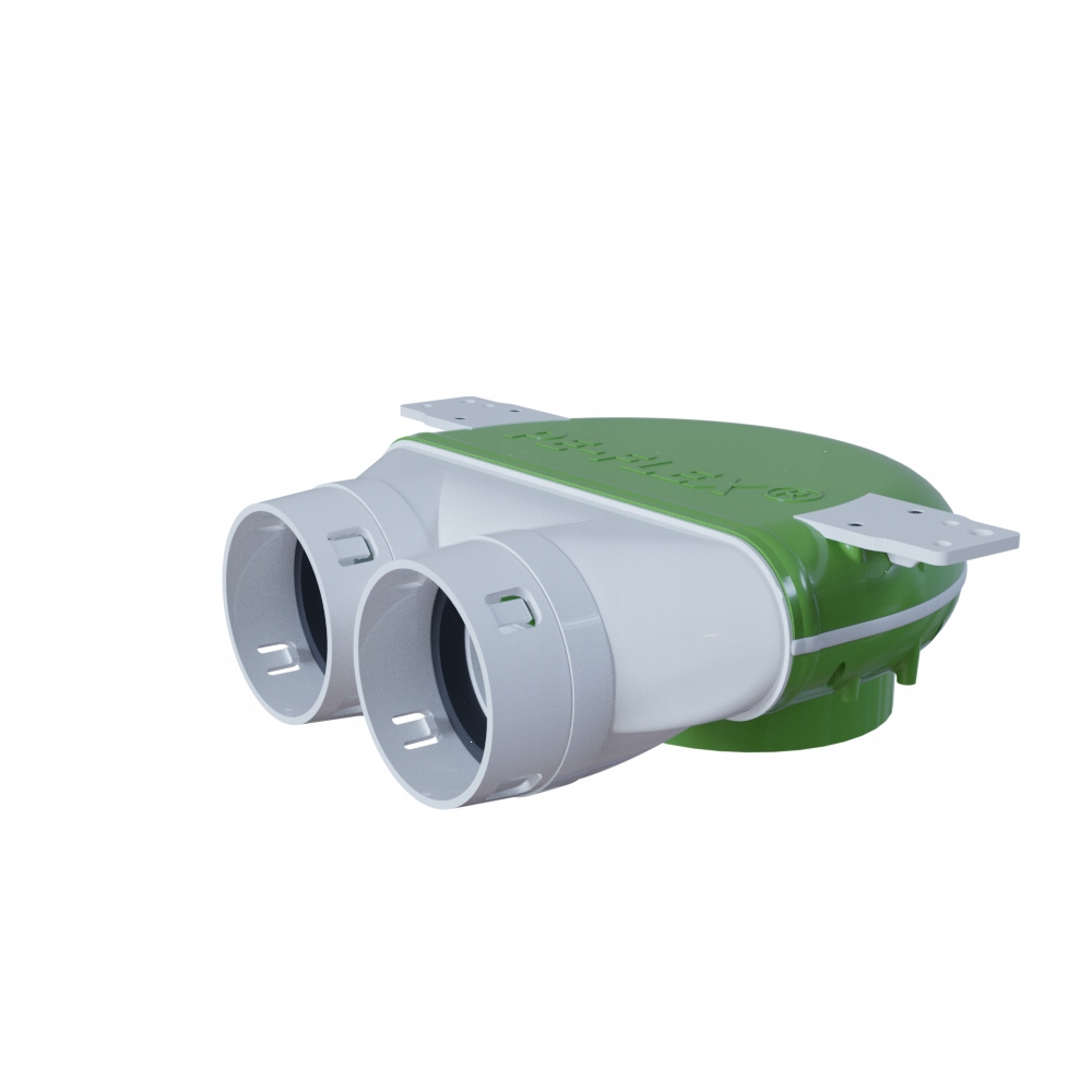 Rekuperátor – PE-FLEX Plenum box 2 × 75 / 125 PLASTOVÝ strop