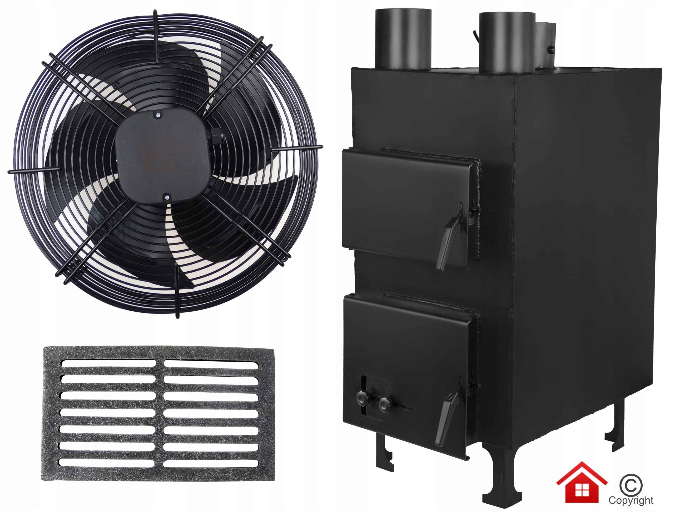 Kachle s fúkaním dielenského dúchadla PN1 12kW