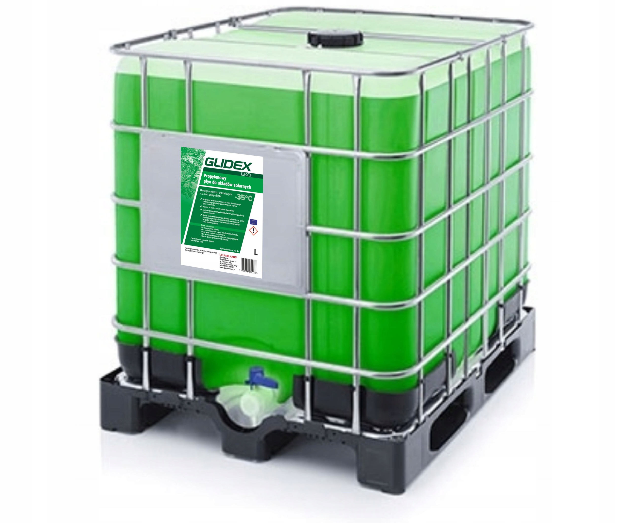 SOLÁRNY TEKUTÝ PROPYLÉN GLYCOL -35 ° C 1000L