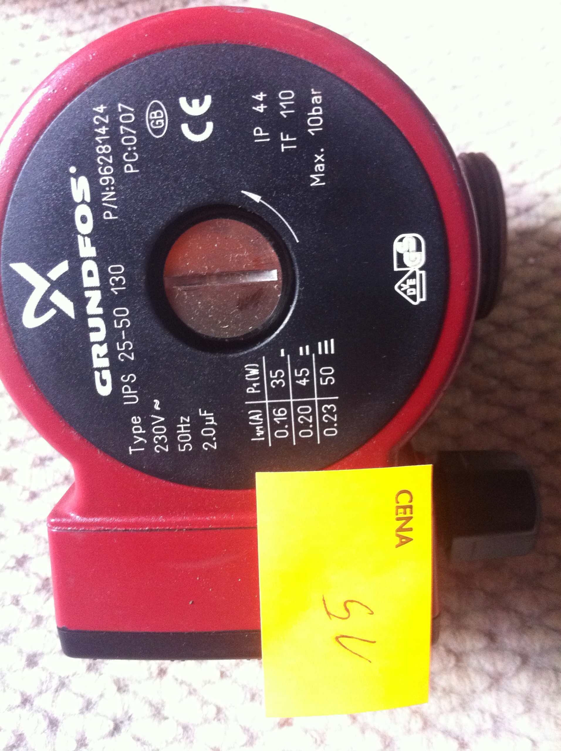 PP15 Čerpadlo grundfos ups 25-50 130