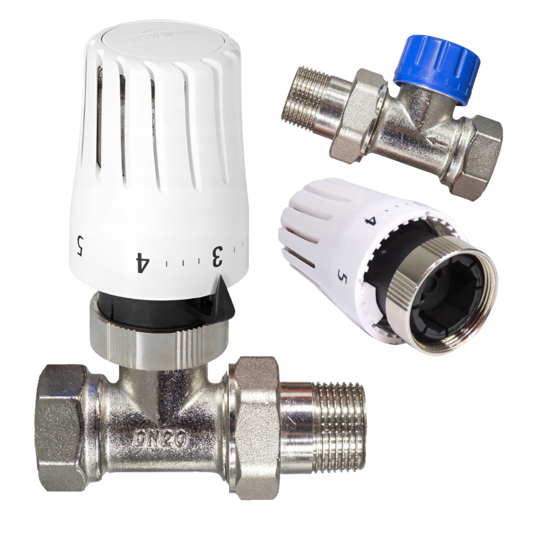 TERMOSTATICKÝ SET PRIAMY 3/4'' DN20 HLAVA + TERMOSTATICKÝ VENTIL