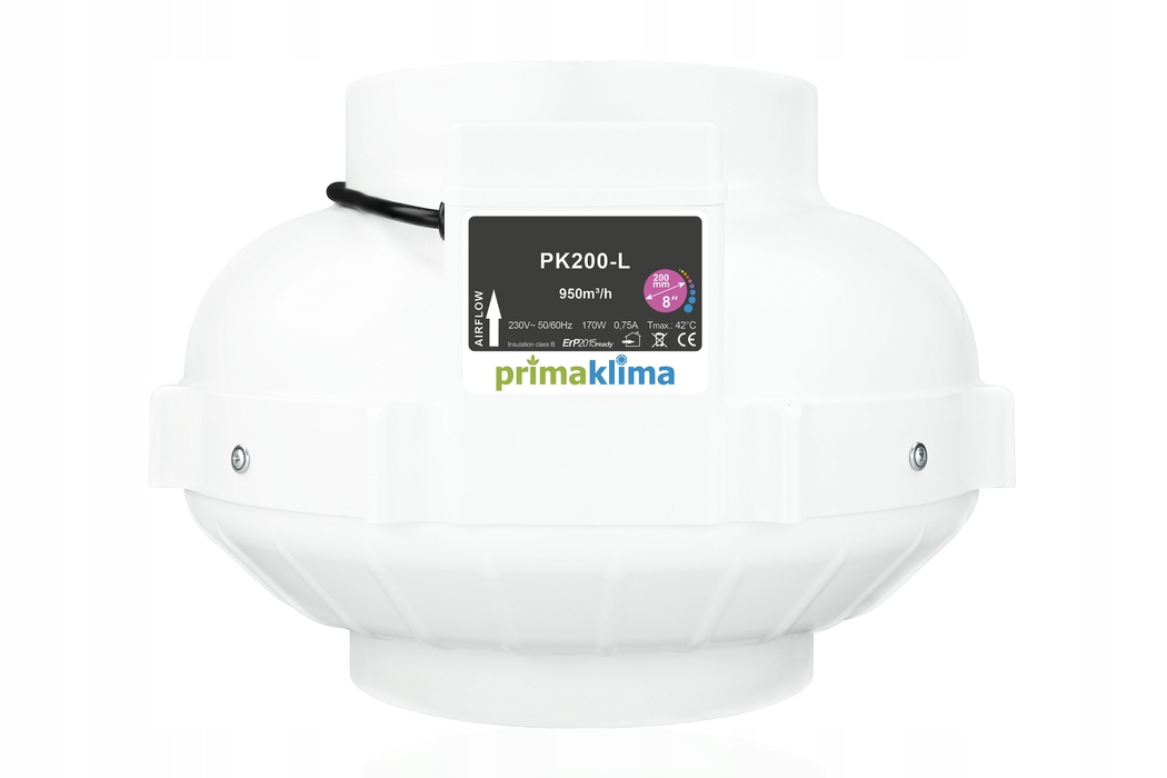 Ventilátor – CENTRIFUGÁLNY VENTILÁTOR PRIMA KLIMA 200 mm / 950m3