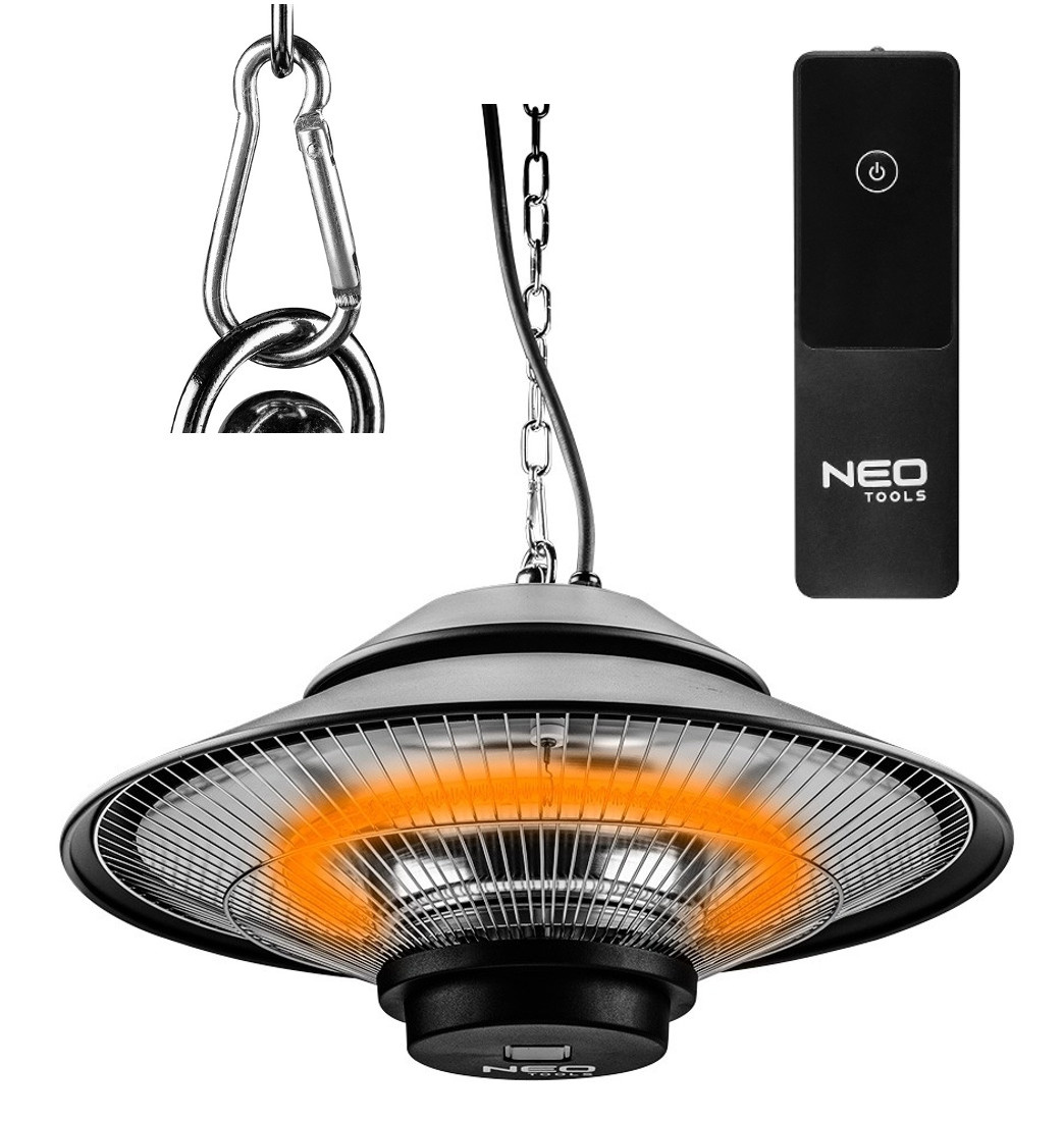 RADIÁTOR Závesné vykurovacie svetlo 1500W diaľkové ovládanie NEO