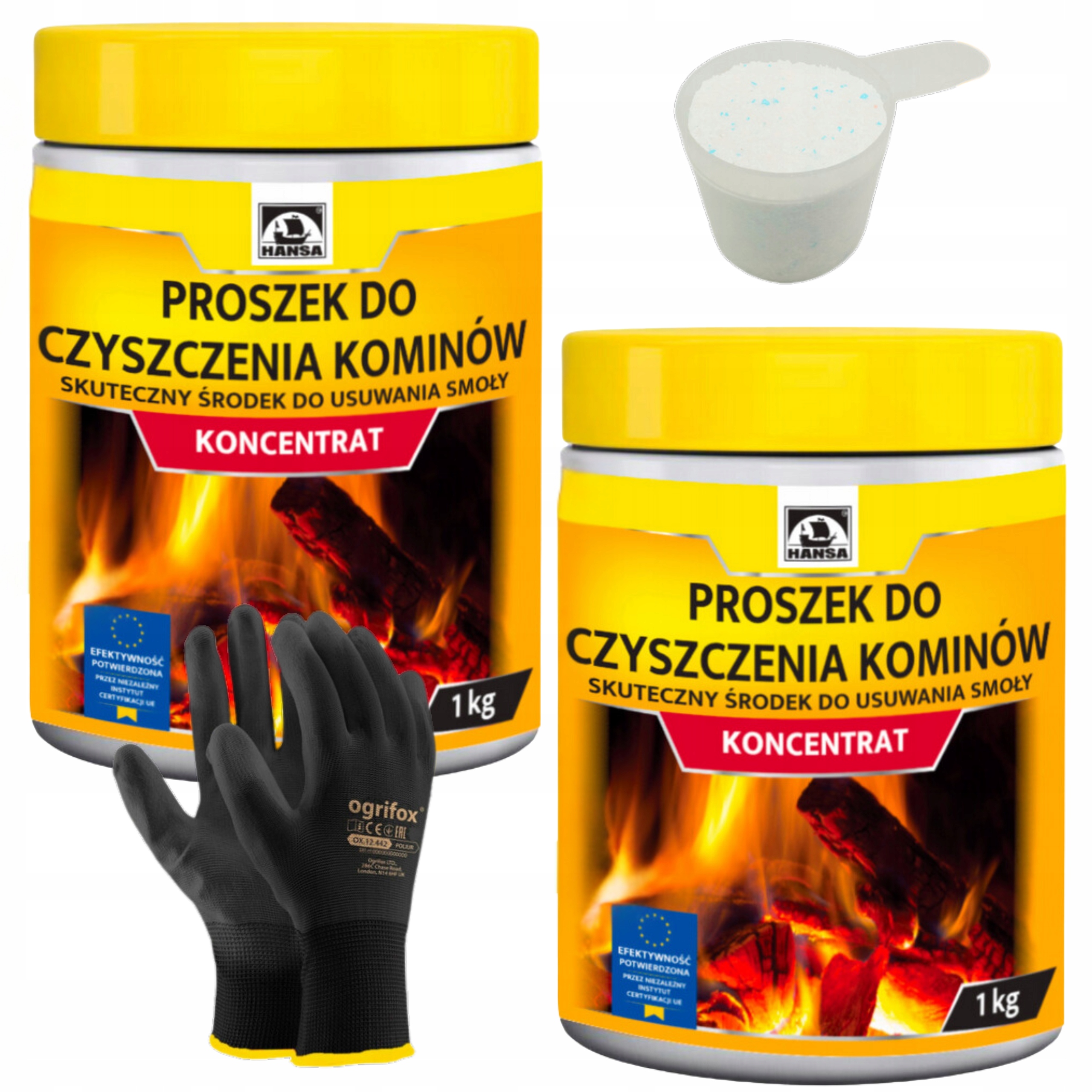 Sadzová pece čistenie komína práškový set hansa 2 kg