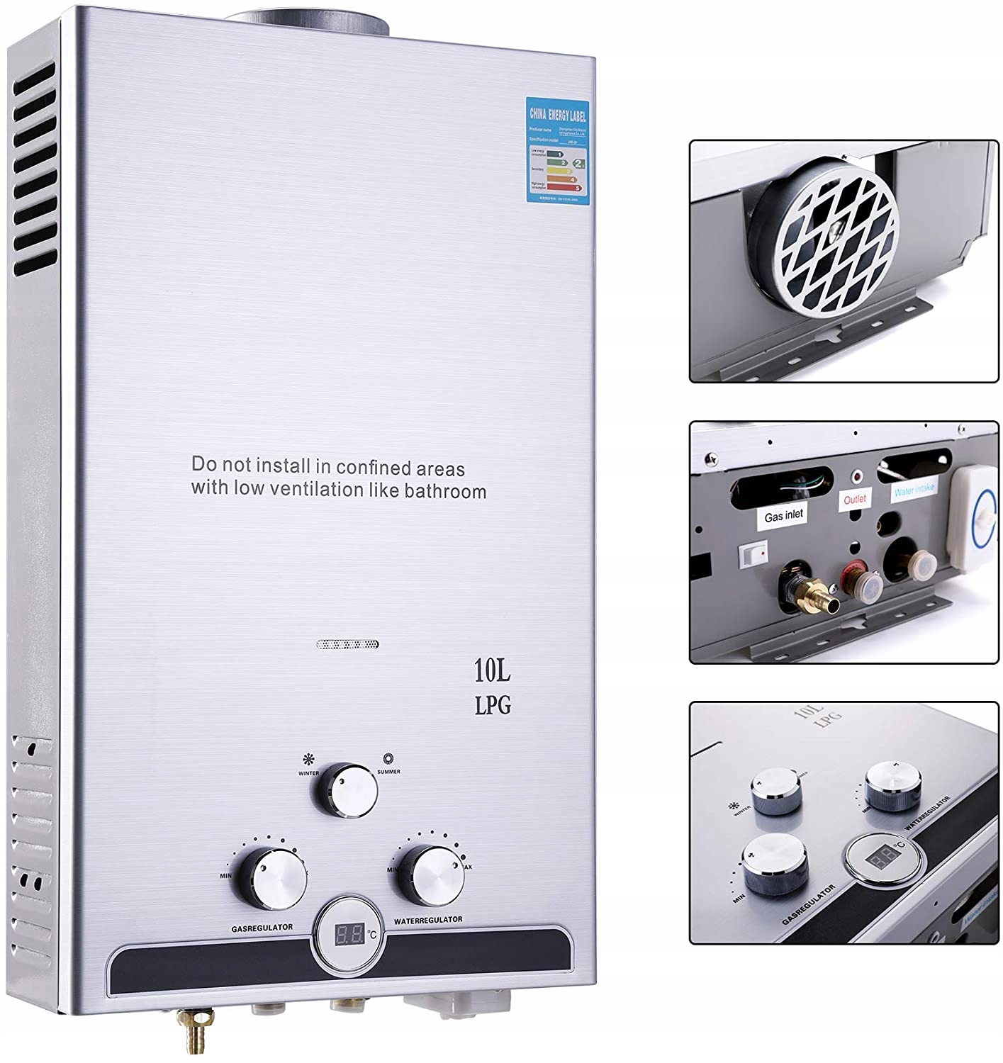 Ohrievač prietokovej vody 10 L 20 kW lpg plyn