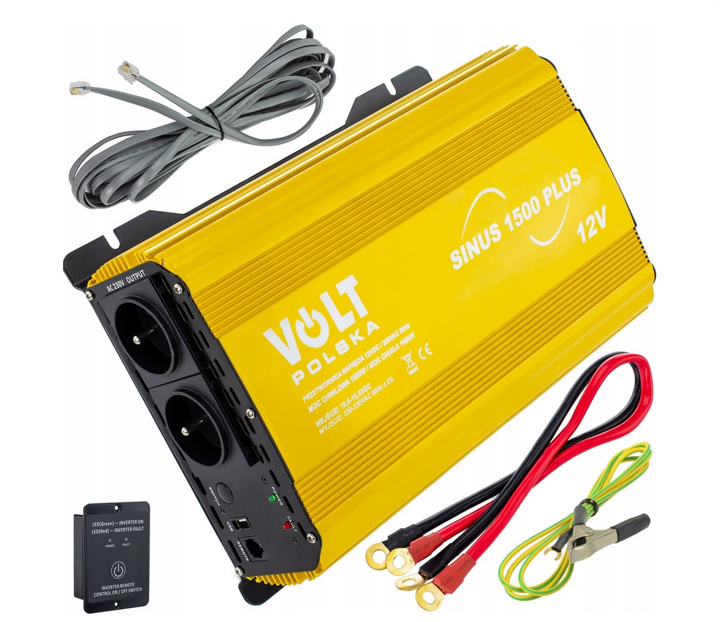PREVODNÍK 12V 1500W SINUS PLUS ČISTÝ SINUS
