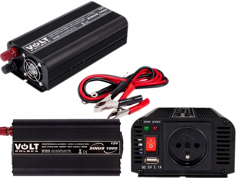 Prevodník napätia sinus 12 v 230 v 1000 W
