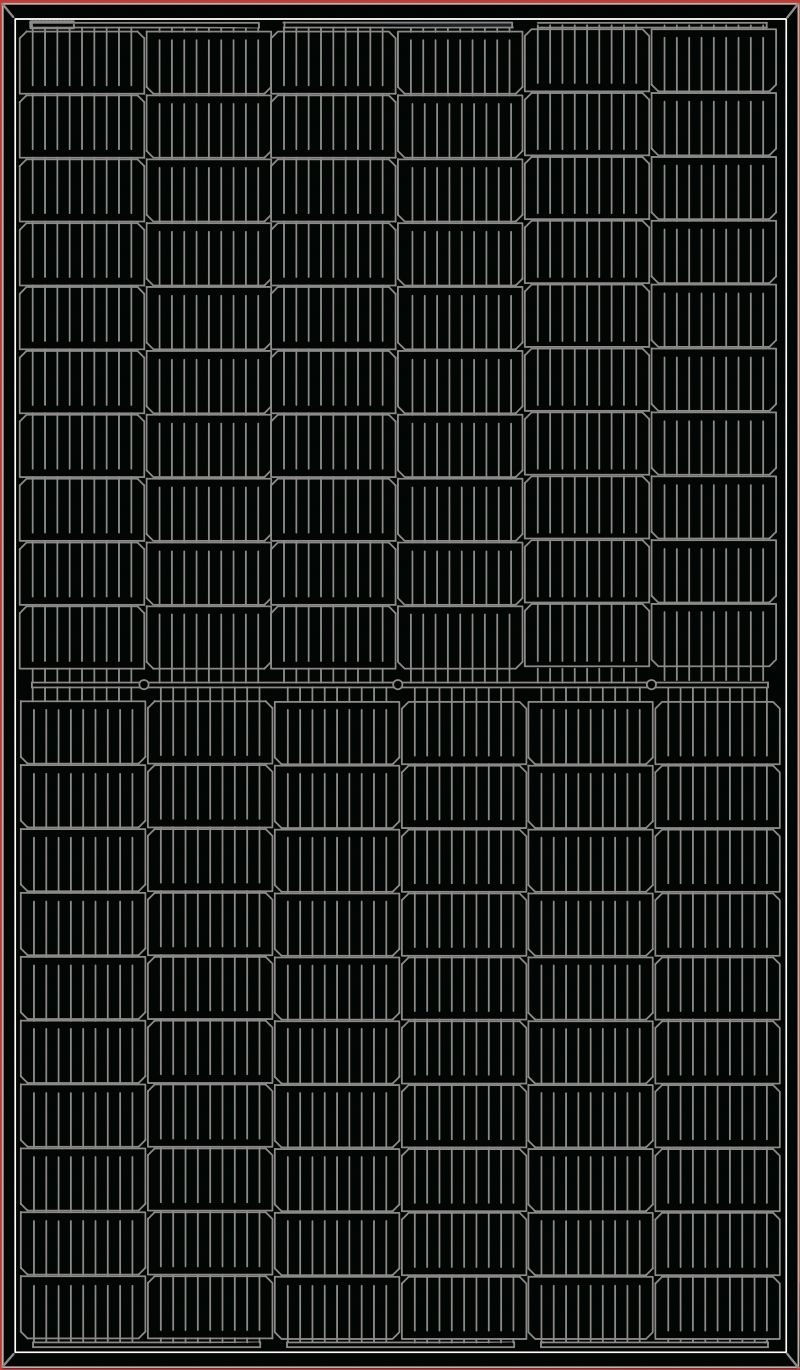 Modul PV panela LONGI LR4-60HPB 9BB Half Cut MONO 355W Full Black