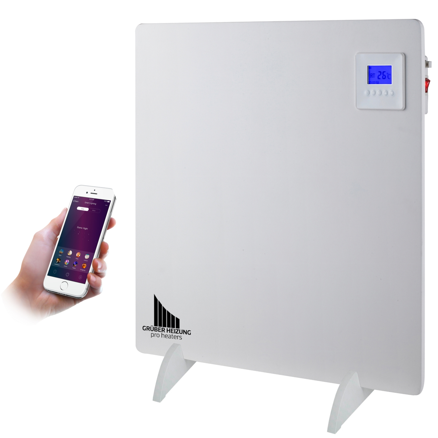 IR vykurovací panel infračervený LCD ohrievač + WiFi