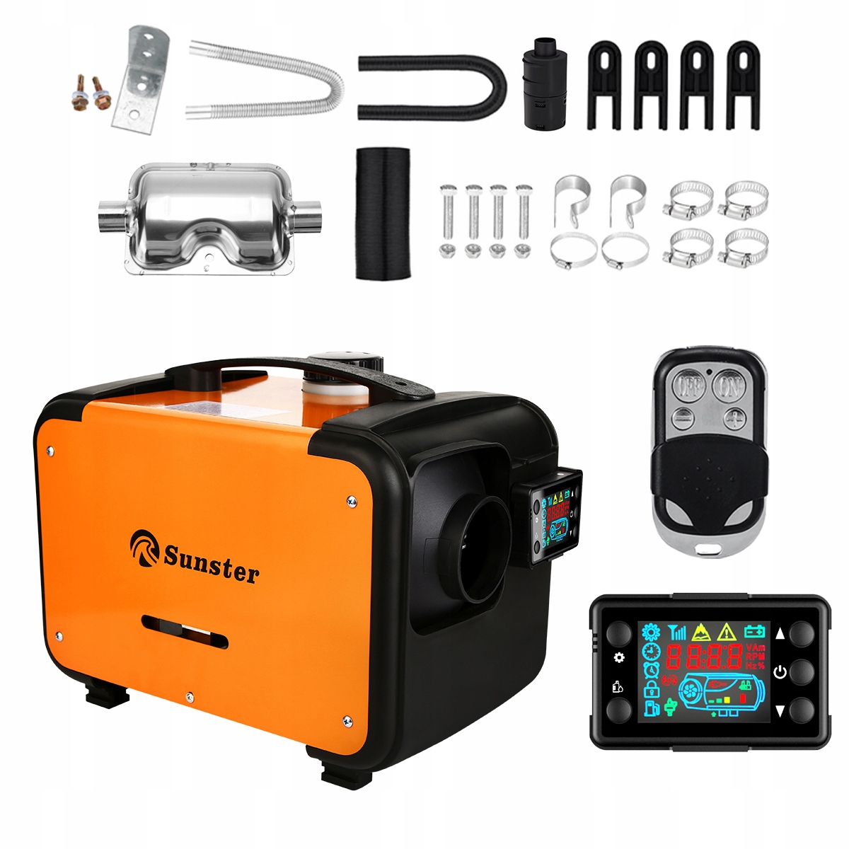 Nezávislé kúrenie ohrievač 12V 24V 8KW WEBASTO LCD OLEJOVÝ fúkač
