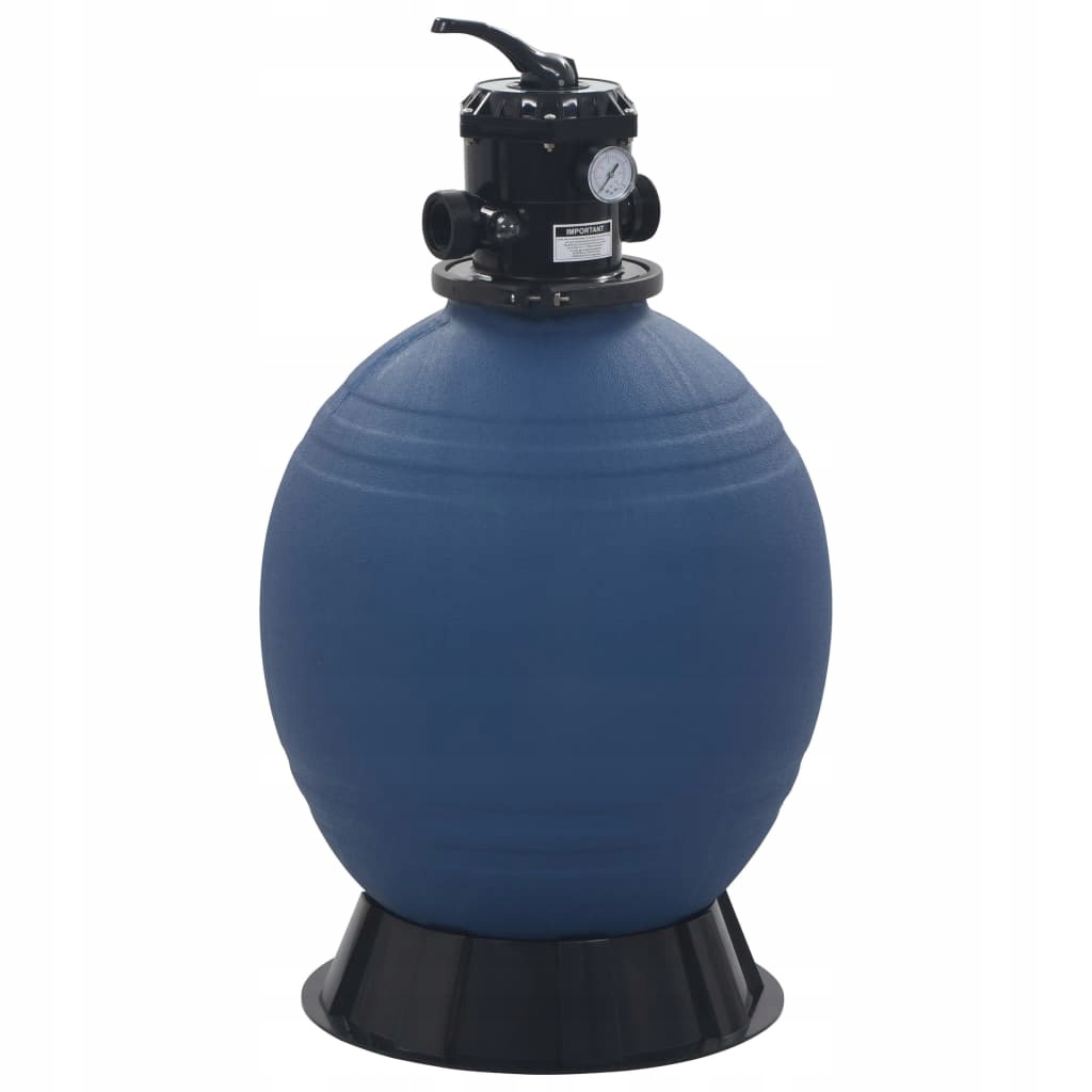 Pieskový filter pre bazén so 6-cestným ventilom, modrý