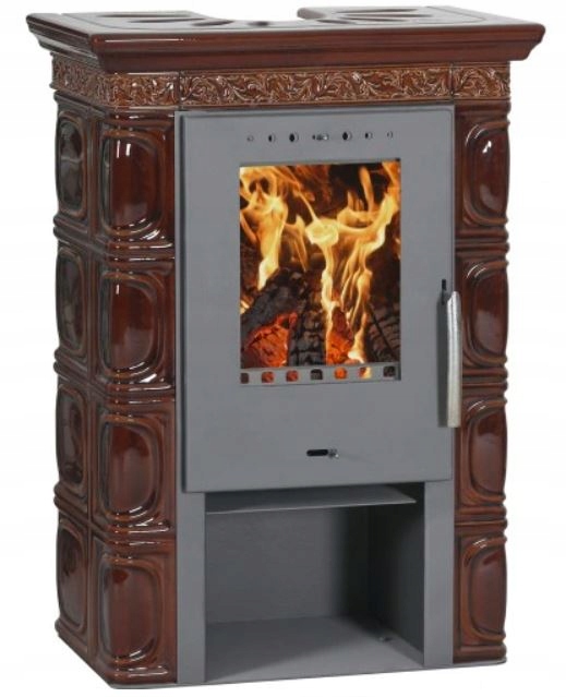 Kachľové kachľové pece - Eldur II 10 kW Brown Eco