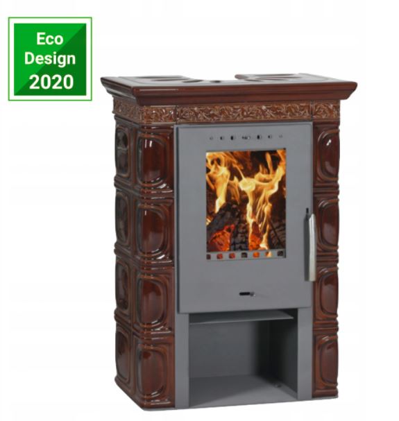 Kachľové kachľové pece - Eldur II 10kW hnedé