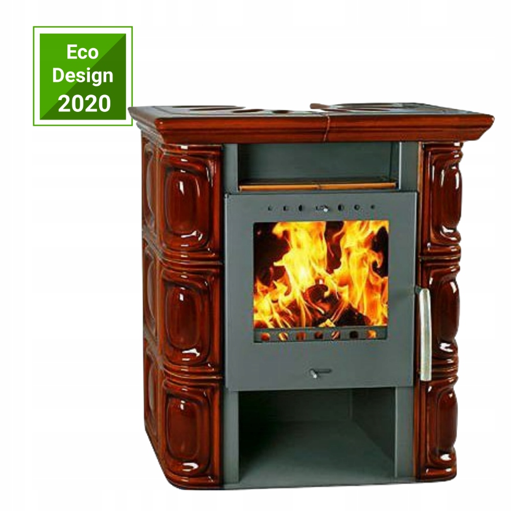 Kachľové kachľové pece Flama - ALEA ECO 6 kW hnedé