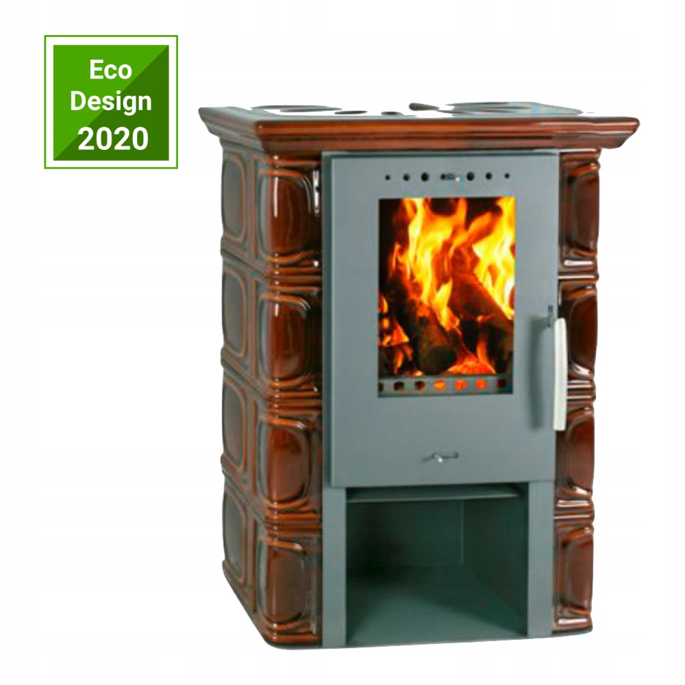 Kachľové kachľové pece Flama - ELDUR ECO 6 kW hnedá