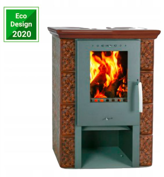Kachľové kachľové pece JASMIN 10 k W Brown Eco Ready