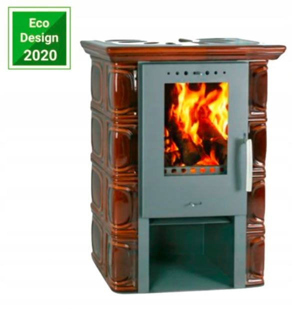 Kachľové kachľové pece Eldur 10 kW hnedé