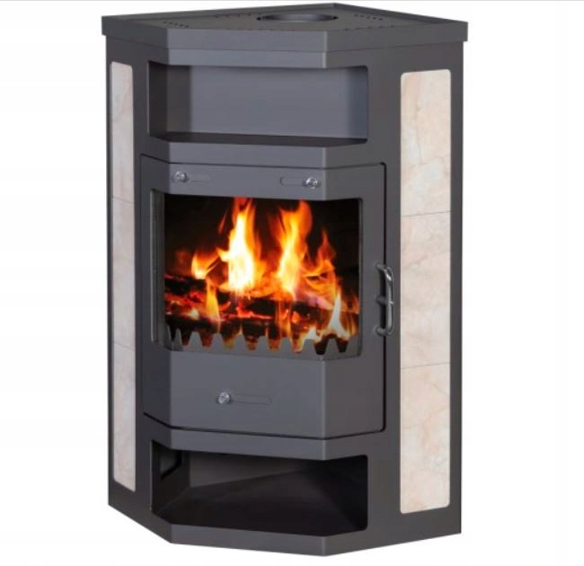 Rohové krbové kachle Pearl 14 kW ECO DIZAJN PRIPRAVENÝ