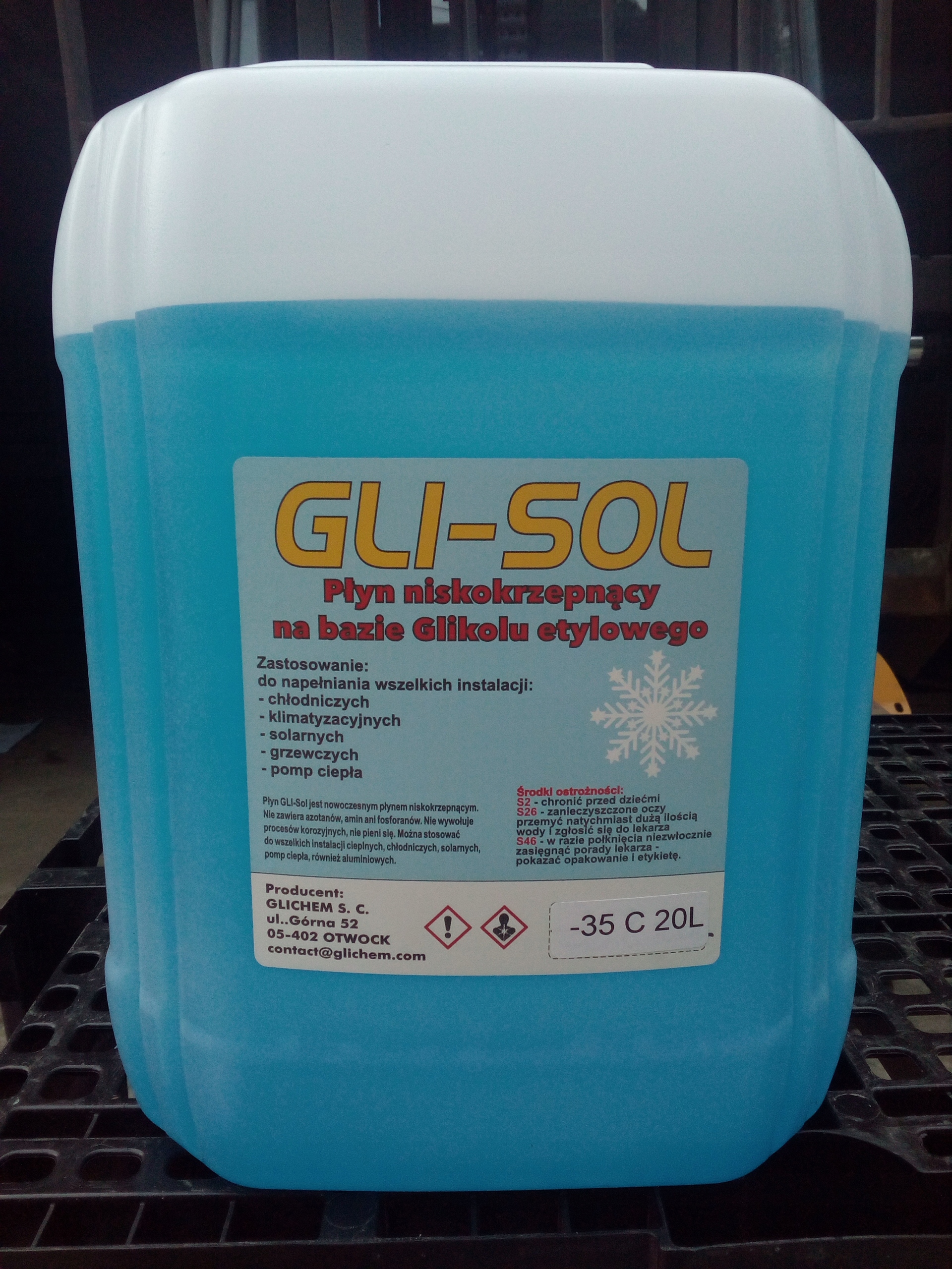 Solárna nemrznúca kvapalina C.H. Glykol -35 * C 20 L