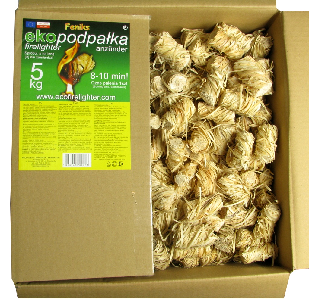 Krbová vložka - Podpaľovač podpalovač na krb a gril 500 ks = 5 kg