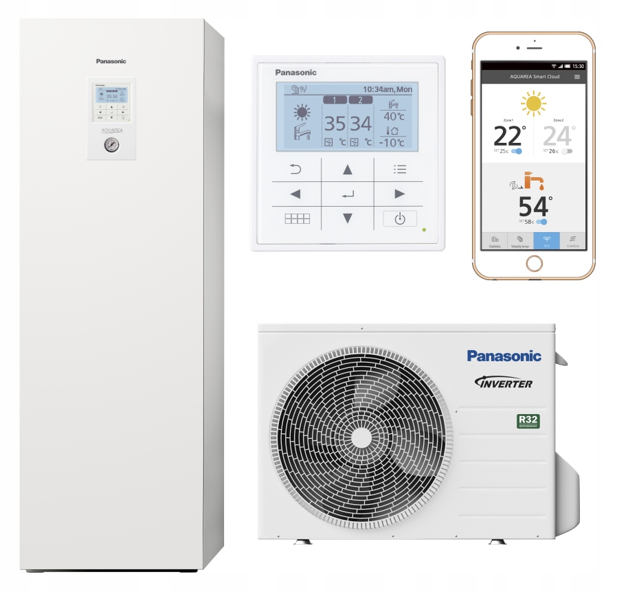 Tepelné čerpadlo PANASONIC ALL-IN-ONE 3kW 230V 2-KURZY