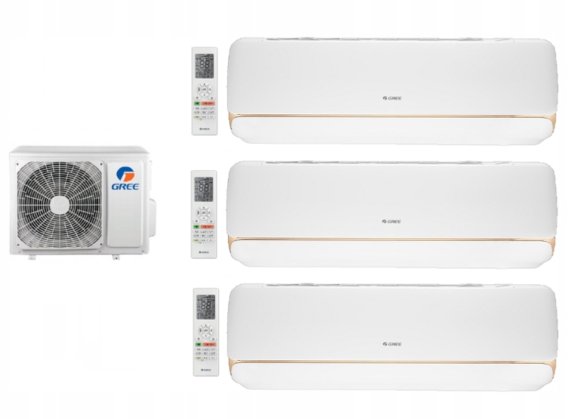 GREE G-TECH 2,7kW + 2x 3,5kW multi tepelné čerpadlo