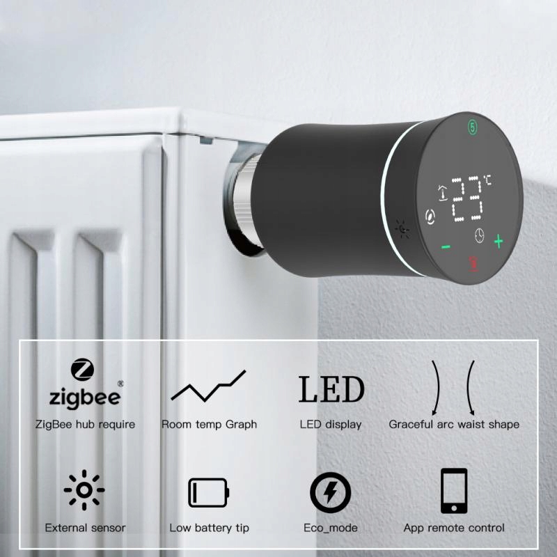 ZIGBEE INTELIGENTNÁ TERMOSTATICKÁ HLAVA 10X