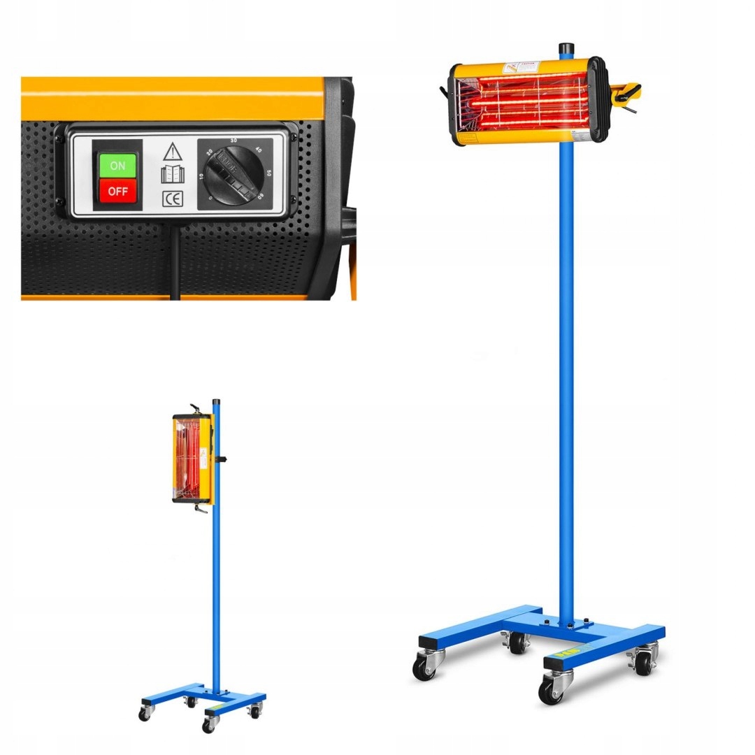 Lakový tepelný radiátor na sušenie, 1100W