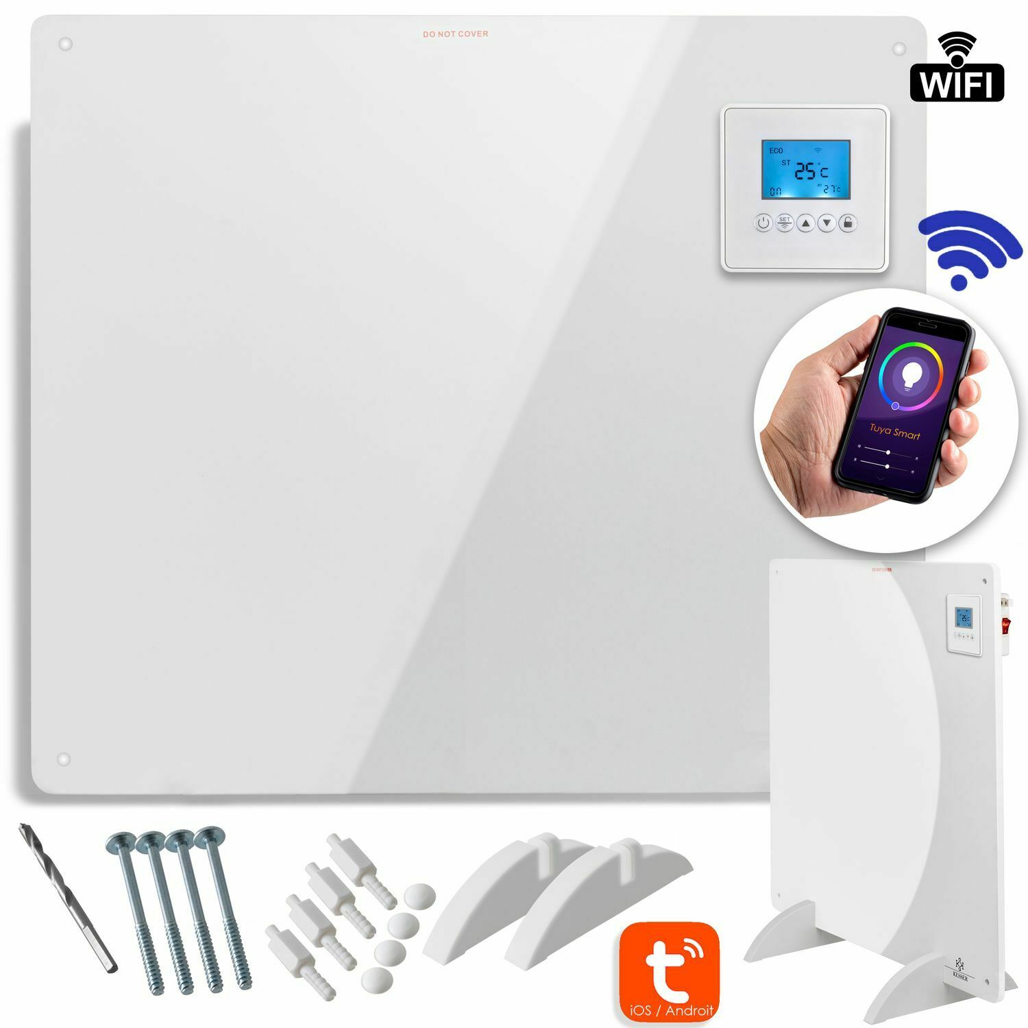 Infračervený ohrievač 550 W APP WiFi LCD ohrievač