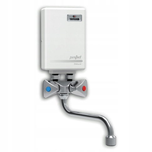 Perfektný prietokový ohrievač vody s výkonom 5,0 kW, + batéria