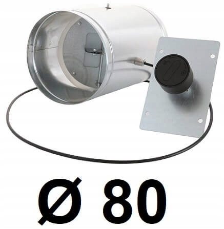 Tesný, povrchovo namontovaný tlmič 80 [mm] Čierny
