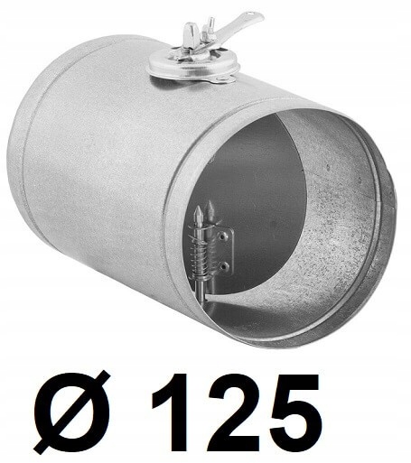 125 mm spätná klapka