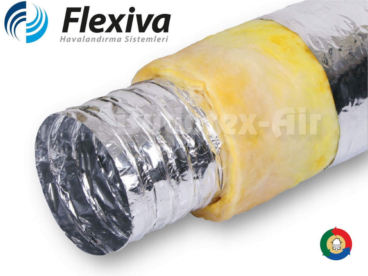 Izolované flexibilné vetracie potrubie 100-10m.