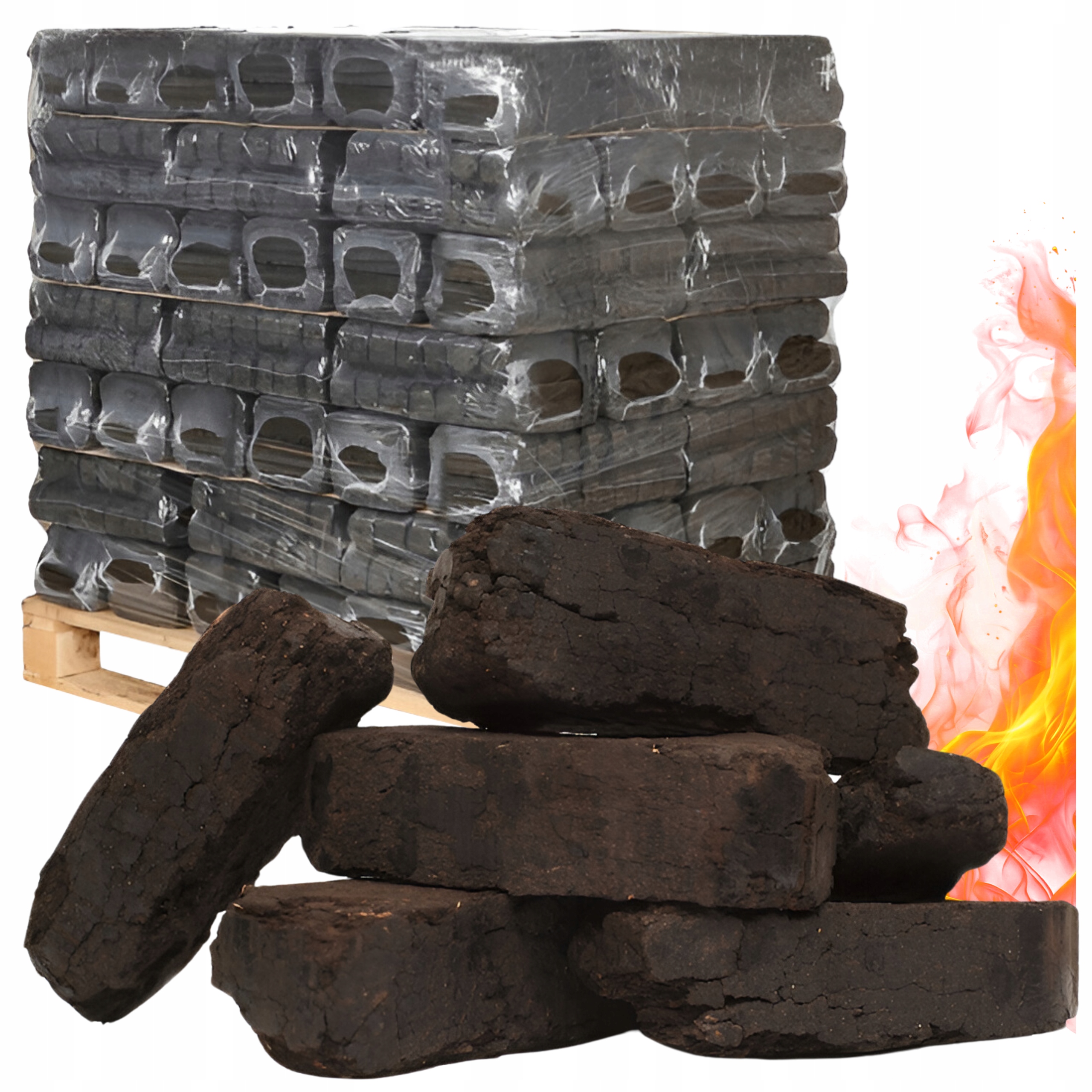 1000 kg BIGBAG Rašelinové brikety Eco Coal Fuel