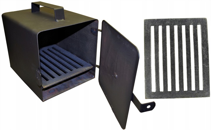 Nastaviteľný pec s litinovým železným roštom 20X20X25 CM
