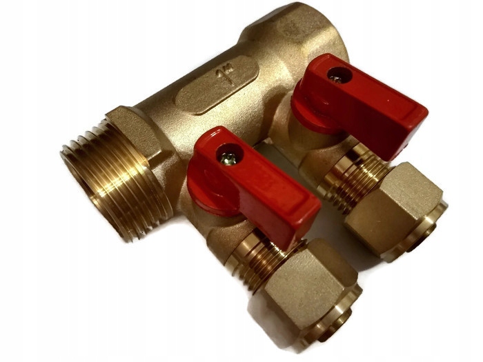 DISTRIBÚTOR PEX 1''x16mm x2 SEKCIE PRE TEPLÚ VODU