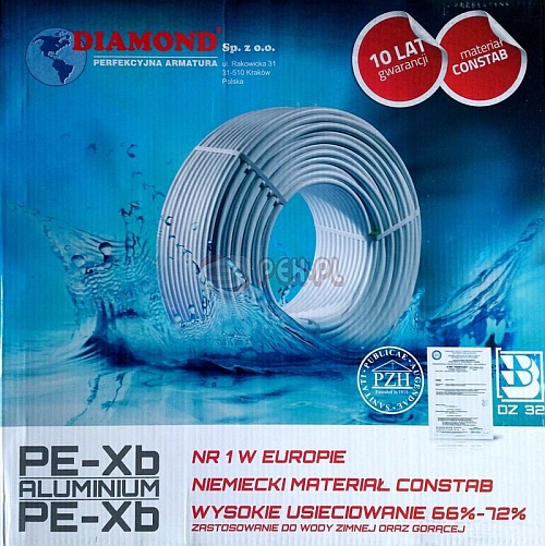 Pex / AL / pex rúra 20 × 2 diamant 100 m alupex 10 rokov gwa