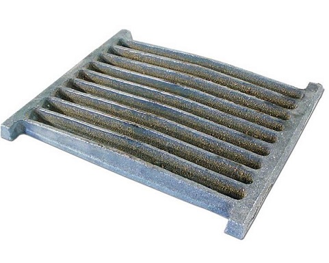 Lištový železový rošt na príspevok kachle 33 × 21 cm