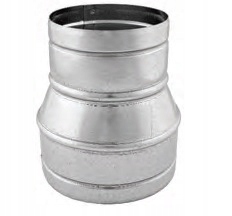 Redukcia pre ohybné rúry, pozinkovaná 150/120 spiro