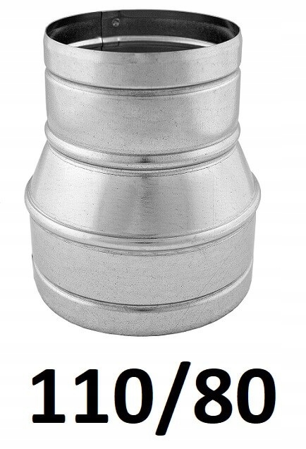 Redukcia pre spiro rúry 110/80 [mm] GALVANIZOVANÁ