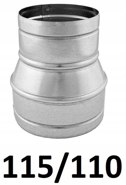 Redukcia pre spiro rúry 115/110 [mm] GALVANIZOVANÁ