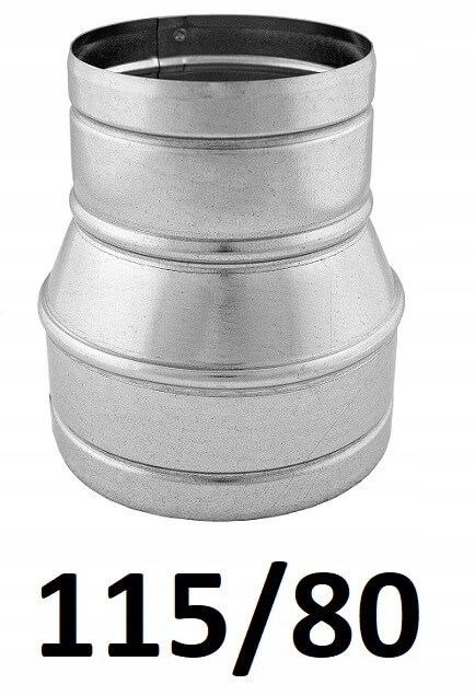 Redukcia pre spiro rúry 115/80 [mm] GALVANIZOVANÁ