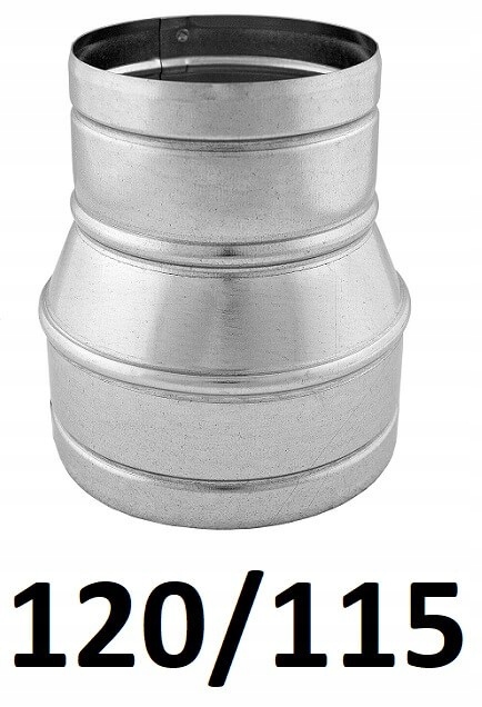 Redukcia pre spiro rúry 120/115 [mm] GALVANIZOVANÁ
