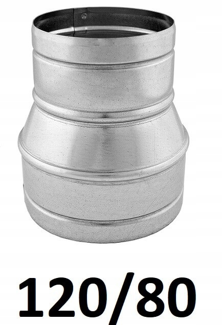 Redukcia pre spiro rúry 120/80 [mm] GALVANIZOVANÁ