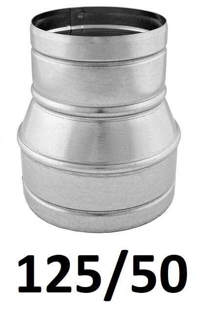 Redukcia pre spiro rúry 125/50 [mm] GALVANIZOVANÝ