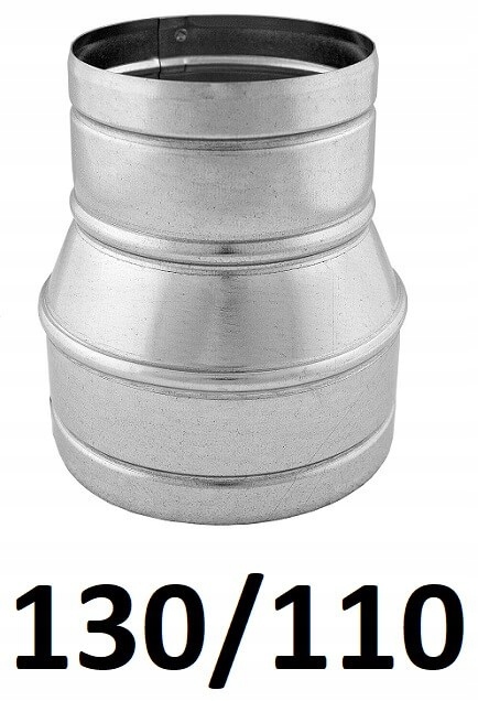 Redukcia pre spiro rúry 130/110 [mm] GALVANIZOVANÝ