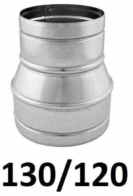 Redukcia pre spiro rúry 130/120 [mm] GALVANIZOVANÝ