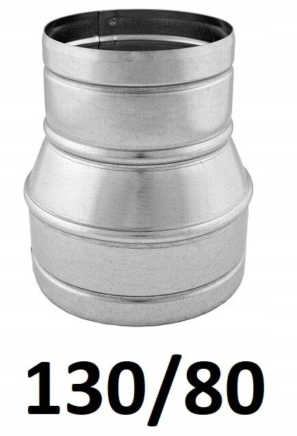 Redukcia pre spiro rúry 130/80 [mm] GALVANIZOVANÝ