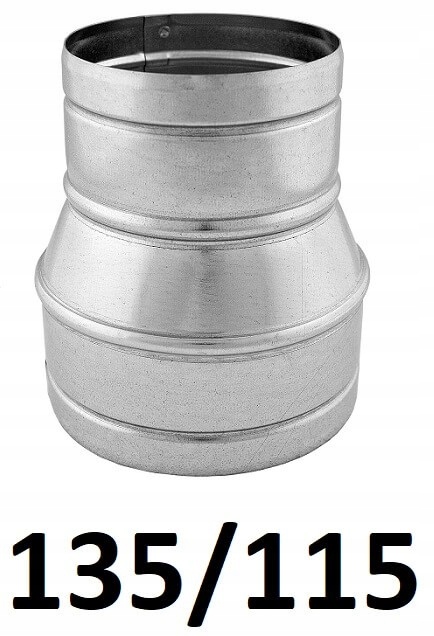Redukcia pre spiro rúry 135/115 [mm] GALVANIZOVANÁ