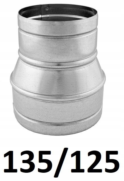 Redukcia pre spiro rúry 135/125 [mm] GALVANIZOVANÁ